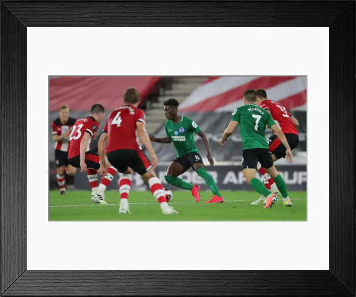 Framed Print : Premier League Showdown: Southampton vs. Brighton & Hove Albion at St. Mary's Stadium (16JUL20) Framed Print : Premier League Showdown: Southampton vs. Brighton & Hove Albion at St. Mary's Stadium (16JUL20)