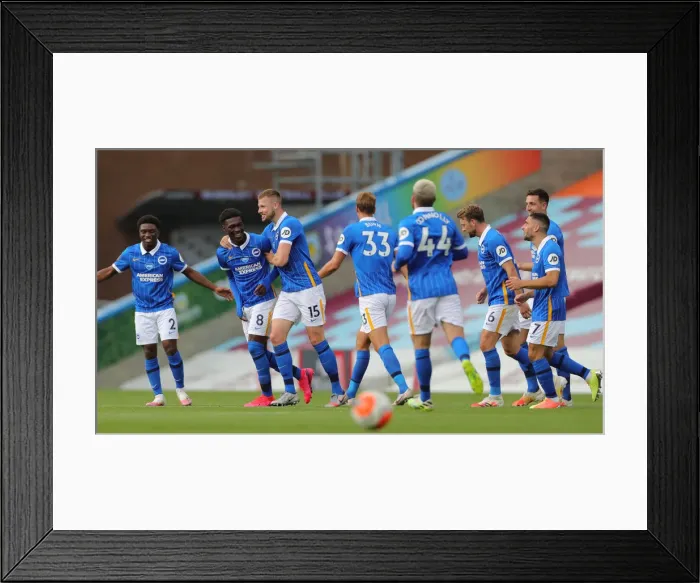 Framed Print : Premier League Showdown: Burnley vs. Brighton & Hove Albion at Turf Moor (26JUL20) Framed Print : Premier League Showdown: Burnley vs. Brighton & Hove Albion at Turf Moor (26JUL20)