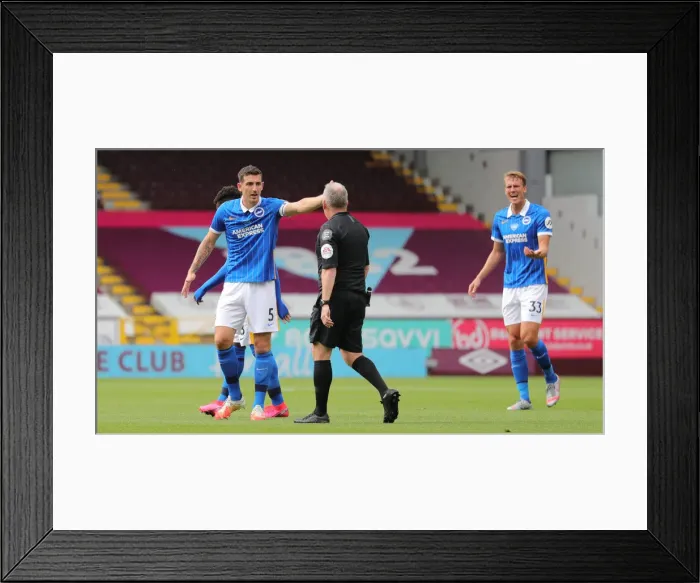 Framed Print : Premier League Showdown: Burnley vs. Brighton and Hove Albion at Turf Moor (26JUL20) Framed Print : Premier League Showdown: Burnley vs. Brighton and Hove Albion at Turf Moor (26JUL20)