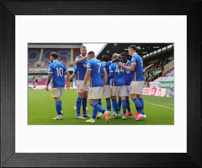 Framed Print : Premier League Showdown: Burnley vs. Brighton and Hove Albion at Turf Moor (26JUL20) Framed Print : Premier League Showdown: Burnley vs. Brighton and Hove Albion at Turf Moor (26JUL20)