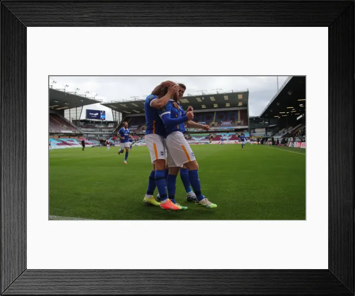 Framed Print : Premier League Showdown: Burnley vs. Brighton and Hove Albion at Turf Moor (26JUL20) Framed Print : Premier League Showdown: Burnley vs. Brighton and Hove Albion at Turf Moor (26JUL20)