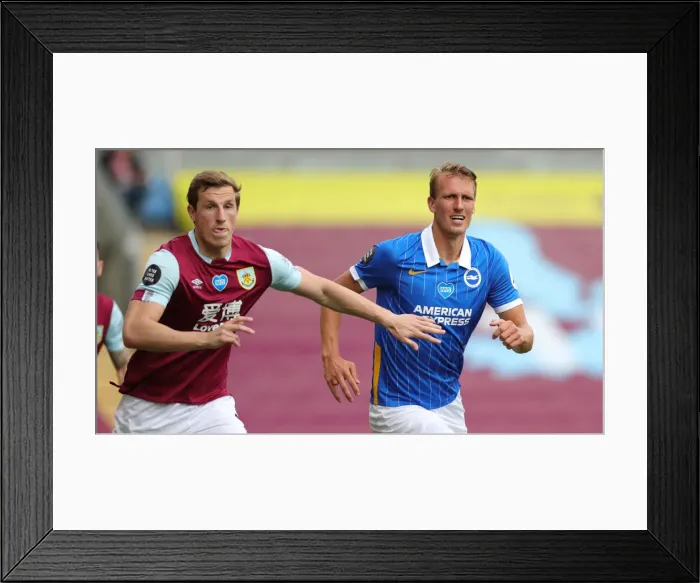 Framed Print : Premier League Showdown: Burnley vs. Brighton and Hove Albion at Turf Moor (26JUL20) Framed Print : Premier League Showdown: Burnley vs. Brighton and Hove Albion at Turf Moor (26JUL20)