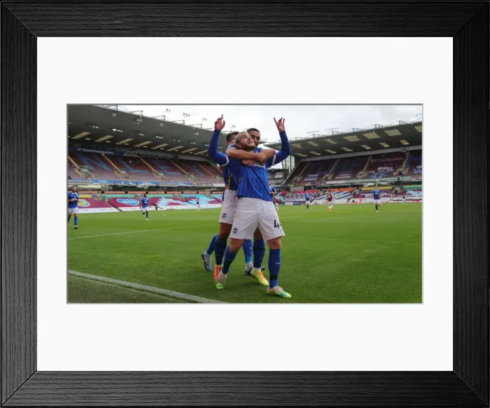 Framed Print : Premier League Showdown: Burnley vs. Brighton and Hove Albion at Turf Moor (26JUL20) Framed Print : Premier League Showdown: Burnley vs. Brighton and Hove Albion at Turf Moor (26JUL20)