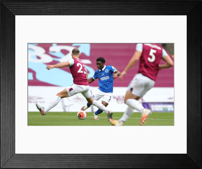 Framed Print : Premier League Showdown: Burnley vs. Brighton & Hove Albion at Turf Moor (26JUL20) Framed Print : Premier League Showdown: Burnley vs. Brighton & Hove Albion at Turf Moor (26JUL20)