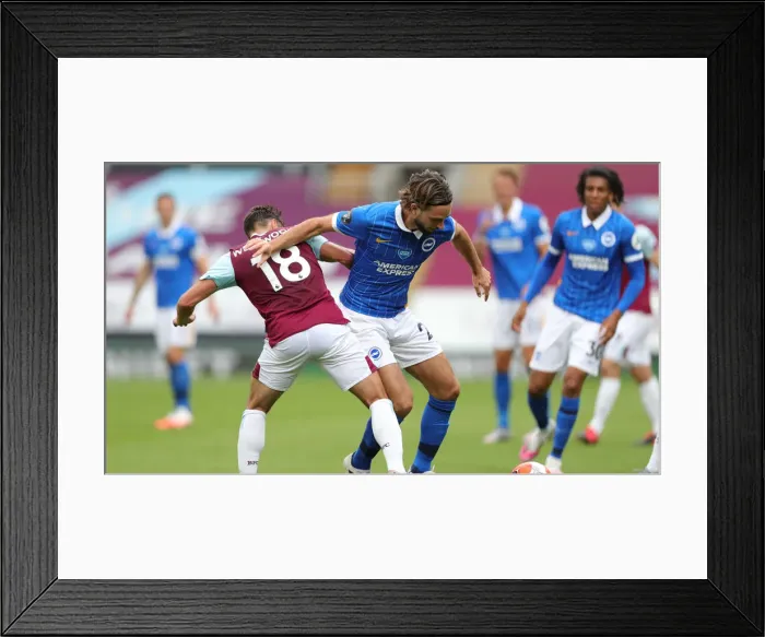 Framed Print : Premier League Showdown: Burnley vs. Brighton and Hove Albion at Turf Moor (26JUL20) Framed Print : Premier League Showdown: Burnley vs. Brighton and Hove Albion at Turf Moor (26JUL20)
