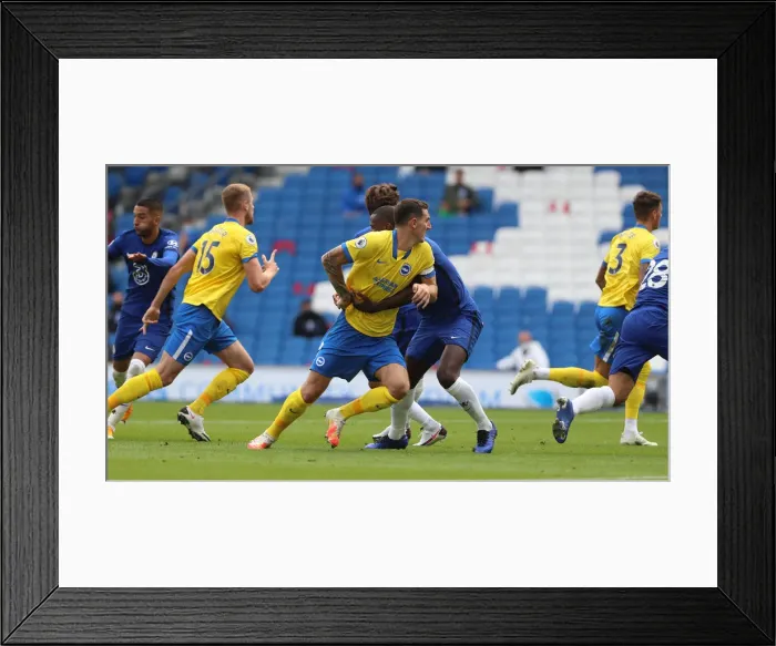Framed Print : Brighton and Hove Albion vs. Chelsea: 2020 Pre-Season Clash at American Express Community Stadium