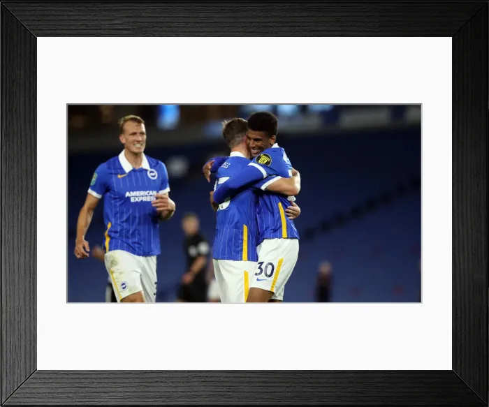 Framed Print : Brighton and Hove Albion vs. Portsmouth: Carabao Cup Showdown at American Express Community Stadium (17SEP20) Framed Print : Brighton and Hove Albion vs. Portsmouth: Carabao Cup Showdown at American Express Community Stadium (17SEP20)