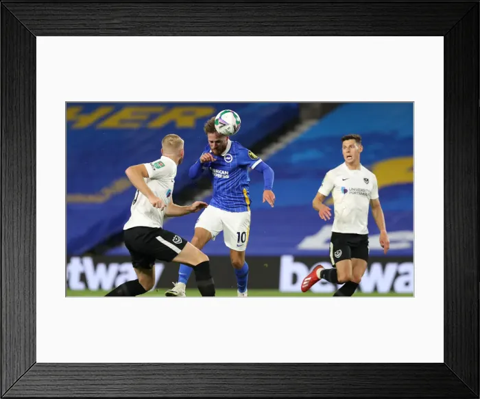 Framed Print : Brighton and Hove Albion vs. Portsmouth: Carabao Cup Showdown at American Express Community Stadium (17SEP20)