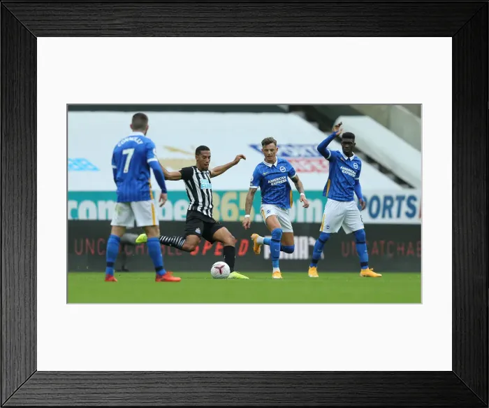 Framed Print : Intense Action: Newcastle United vs. Brighton and Hove Albion at St James Park (2020-21 Premier League) Framed Print : Intense Action: Newcastle United vs. Brighton and Hove Albion at St James Park (2020-21 Premier League)