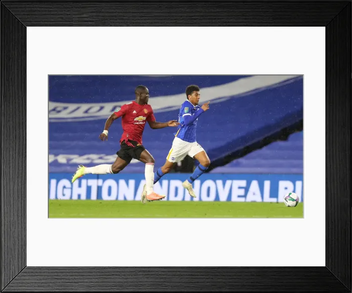 Framed Print : Brighton and Hove Albion vs Manchester United: Carabao Cup Showdown at American Express Community Stadium (30SEP20)