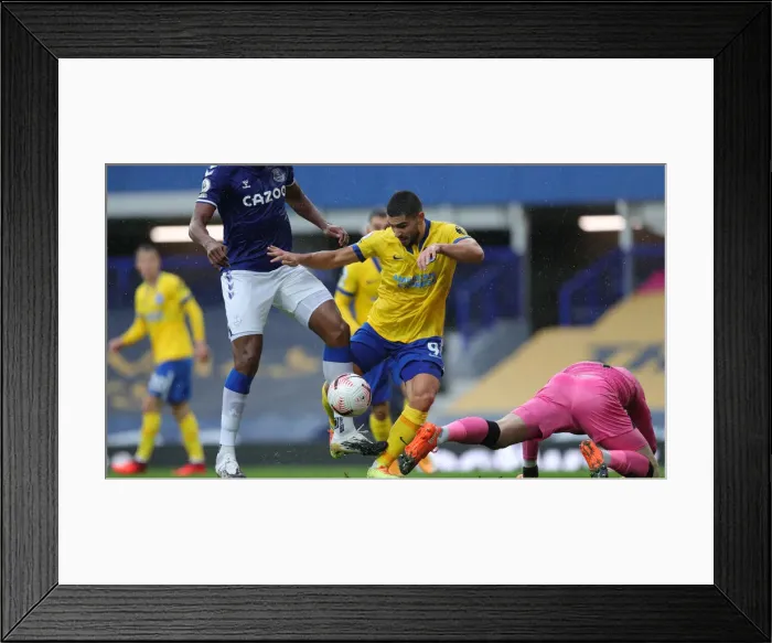 Framed Print : Premier League: Everton vs. Brighton & Hove Albion Clash at Goodison Park (3 October 2020) Framed Print : Premier League: Everton vs. Brighton & Hove Albion Clash at Goodison Park (3 October 2020)