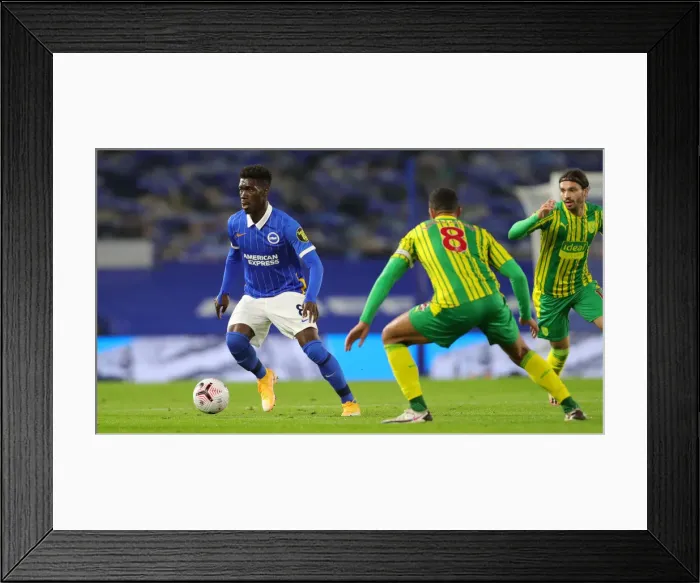 Framed Print : Brighton & Hove Albion vs. West Bromwich Albion: Premier League Battle at American Express Community Stadium (October 26, 2020)