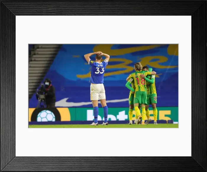 Framed Print : Brighton vs. West Brom: Premier League Clash at American Express Community Stadium (26OCT20) Framed Print : Brighton vs. West Brom: Premier League Clash at American Express Community Stadium (26OCT20)