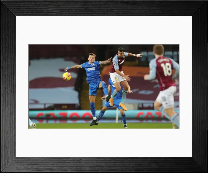 Framed Print : Aston Villa vs. Brighton and Hove Albion: Intense Premier League Clash at Villa Park (21NOV20)