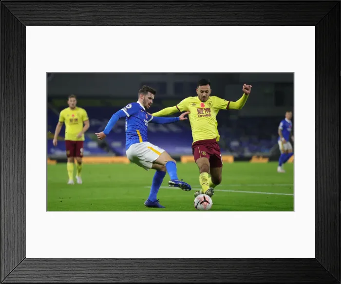 Framed Print : Brighton vs. Burnley: Intense Premier League Clash at American Express Community Stadium (Nov. 6, 2020)