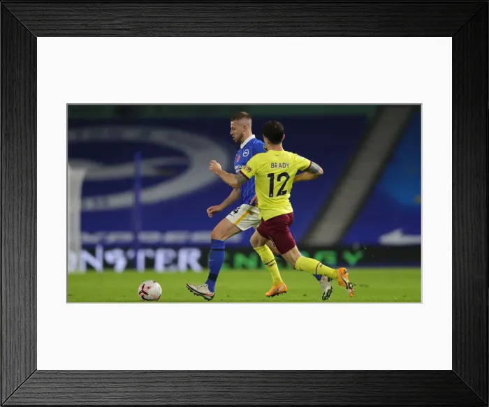 Framed Print : Brighton vs. Burnley: Intense Premier League Clash at American Express Community Stadium (November 6, 2020)