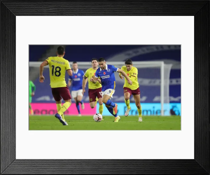 Framed Print : Brighton and Burnley Clash in Premier League Action at American Express Community Stadium (06NOV20) Framed Print : Brighton and Burnley Clash in Premier League Action at American Express Community Stadium (06NOV20)
