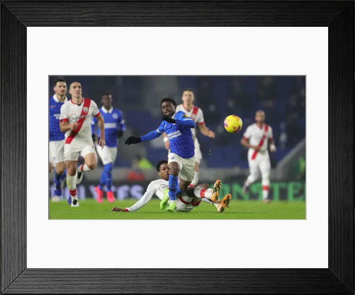 Framed Print : Intense Premier League Showdown: Brighton & Hove Albion vs. Southampton (07DEC20) Framed Print : Intense Premier League Showdown: Brighton & Hove Albion vs. Southampton (07DEC20)