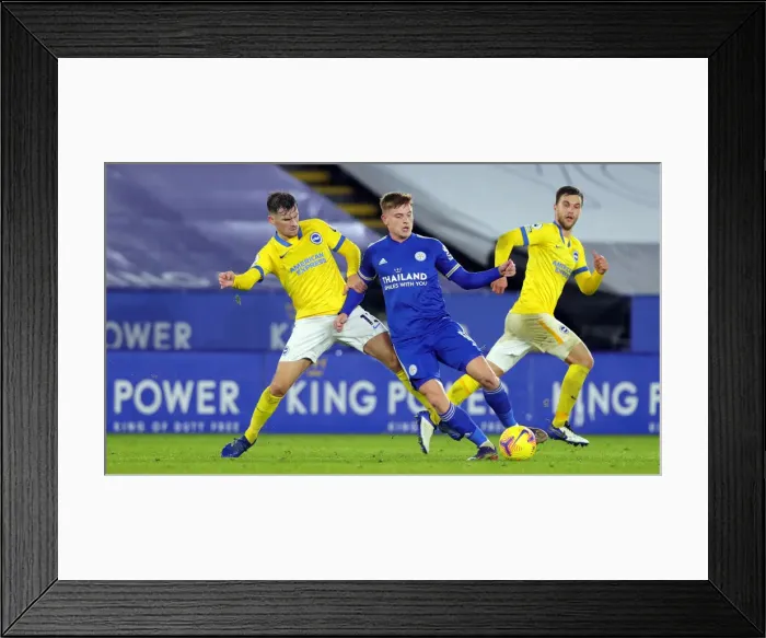 Framed Print : Decisive Clash: Leicester City vs. Brighton & Hove Albion - Premier League Showdown (13DEC20)