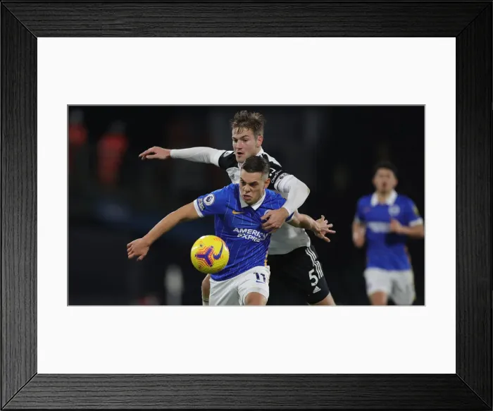 Framed Print : Decisive Moment: Fulham vs. Brighton and Hove Albion at Craven Cottage, Premier League, 16th December 2020 Framed Print : Decisive Moment: Fulham vs. Brighton and Hove Albion at Craven Cottage, Premier League, 16th December 2020