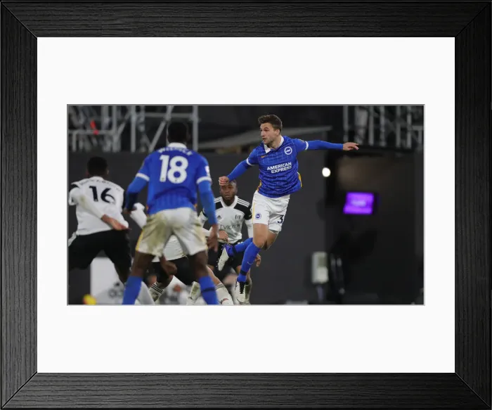 Framed Print : Decisive Moment: Fulham vs. Brighton and Hove Albion at Craven Cottage, Premier League, 16th December 2020 Framed Print : Decisive Moment: Fulham vs. Brighton and Hove Albion at Craven Cottage, Premier League, 16th December 2020
