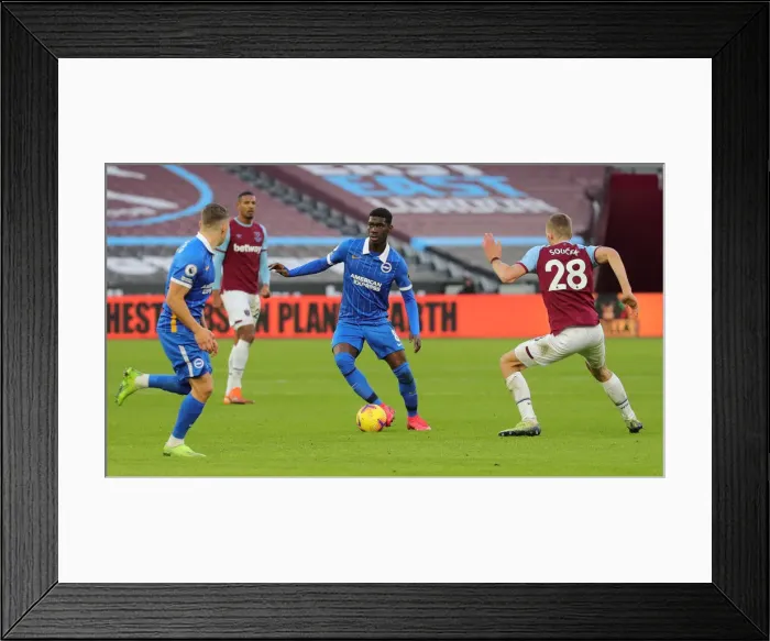 Framed Print : West Ham United v Brighton and Hove Albion Premier League 27DEC20 Framed Print : West Ham United v Brighton and Hove Albion Premier League 27DEC20