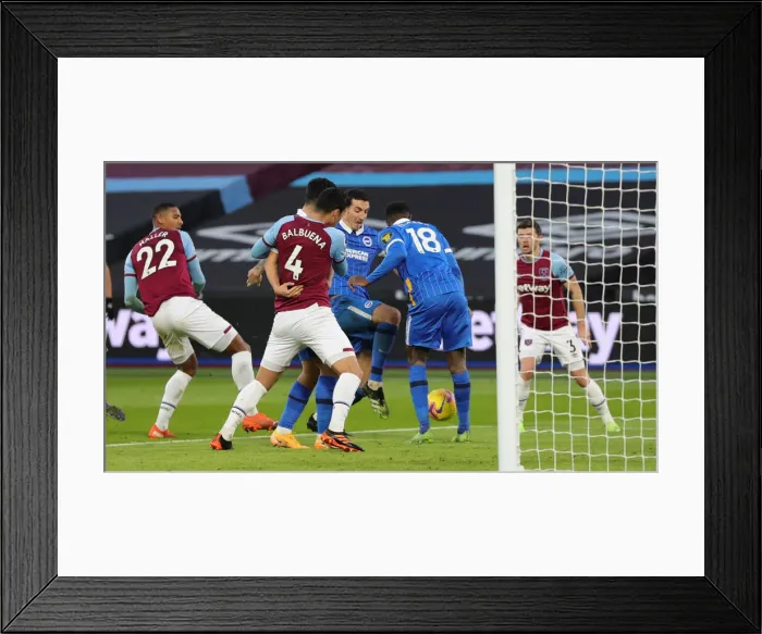 Framed Print : Decisive Clash: West Ham United vs. Brighton & Hove Albion, Premier League (27DEC20) Framed Print : Decisive Clash: West Ham United vs. Brighton & Hove Albion, Premier League (27DEC20)