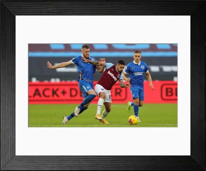 Framed Print : Decisive Moment at London Stadium: West Ham United vs. Brighton and Hove Albion (27DEC20) Framed Print : Decisive Moment at London Stadium: West Ham United vs. Brighton and Hove Albion (27DEC20)