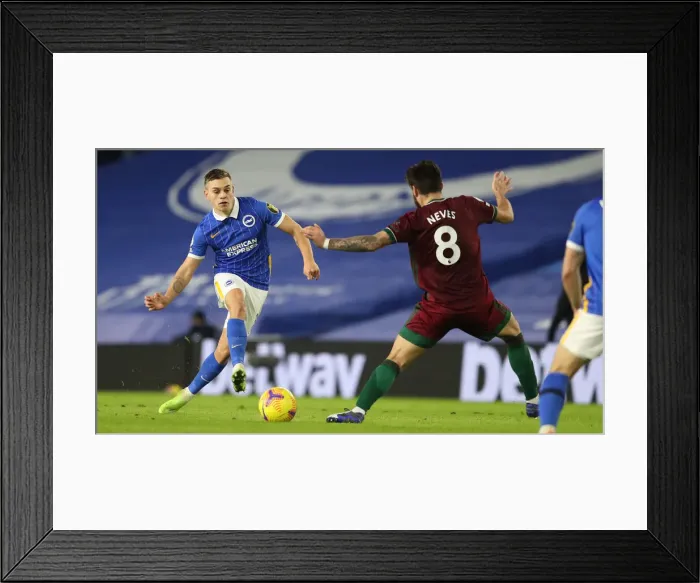 Framed Print : Brighton and Hove Albion vs. Wolverhampton Wanderers: Premier League Battle at American Express Community Stadium (02JAN21)