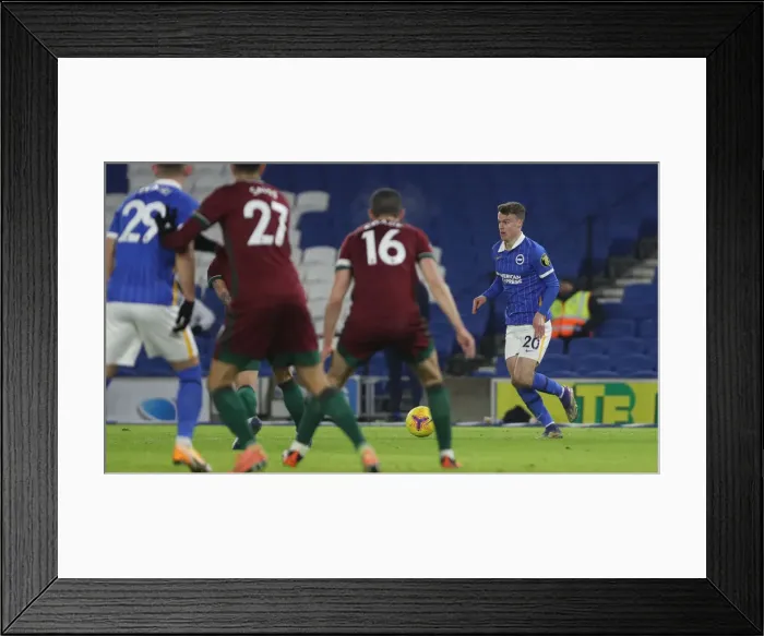 Framed Print : Brighton and Hove Albion vs. Wolverhampton Wanderers: Premier League Battle at American Express Community Stadium (02.01.2021)