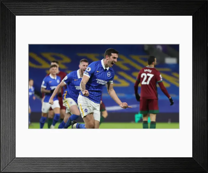 Framed Print : Brighton and Hove Albion vs. Wolverhampton Wanderers: Premier League Showdown at American Express Community Stadium (02JAN21)