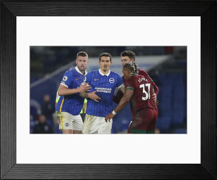 Framed Print : Brighton and Hove Albion vs. Wolverhampton Wanderers: Premier League Battle at American Express Community Stadium (02JAN21) Framed Print : Brighton and Hove Albion vs. Wolverhampton Wanderers: Premier League Battle at American Express Community Stadium (02JAN21)