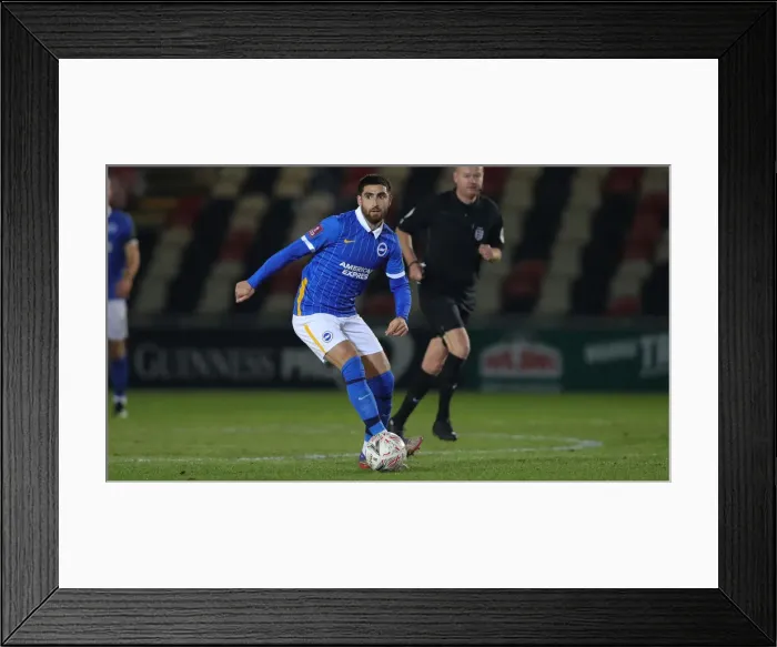 Framed Print : Brighton and Hove Albion's FA Cup Battle at Newport County: A Tight Third Round Clash (10th January 2021)