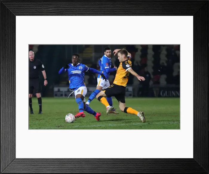 Framed Print : Brighton and Hove Albion's FA Cup Battle at Newport County: A Tenacious Tussle on 10th January 2021 (Newport County vs. Brighton and Hove Albion, FA Cup Third Round) Framed Print : Brighton and Hove Albion's FA Cup Battle at Newport County: A Tenacious Tussle on 10th January 2021 (Newport County vs. Brighton and Hove Albion, FA Cup Third Round)