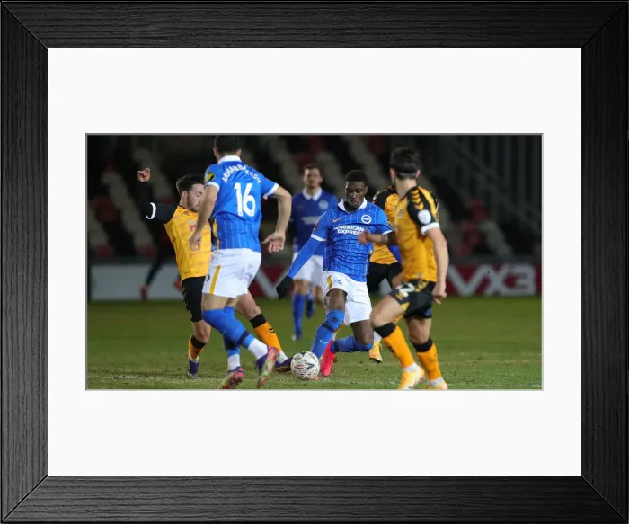 Framed Print : Brighton and Hove Albion's FA Cup Battle at Newport County: A Tenacious Tussle on January 10, 2021 (Newport County vs. Brighton and Hove Albion, FA Cup Third Round) Framed Print : Brighton and Hove Albion's FA Cup Battle at Newport County: A Tenacious Tussle on January 10, 2021 (Newport County vs. Brighton and Hove Albion, FA Cup Third Round)