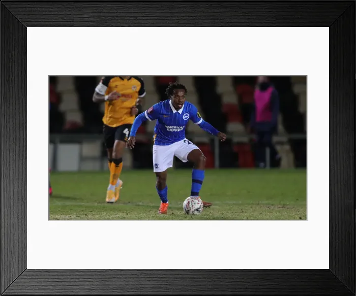 Framed Print : Brighton and Hove Albion's FA Cup Battle at Newport County: A Tight 10th January 2021 Encounter (1-X)