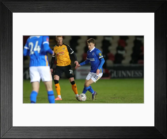 Framed Print : Brighton and Hove Albion's FA Cup Battle at Newport County: A Tight 10Jan21 Clash Framed Print : Brighton and Hove Albion's FA Cup Battle at Newport County: A Tight 10Jan21 Clash