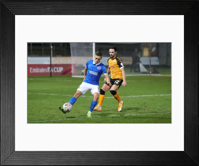 Framed Print : Brighton and Hove Albion's FA Cup Battle at Newport County: A Tight Third Round Clash (10th January 2021) Framed Print : Brighton and Hove Albion's FA Cup Battle at Newport County: A Tight Third Round Clash (10th January 2021)