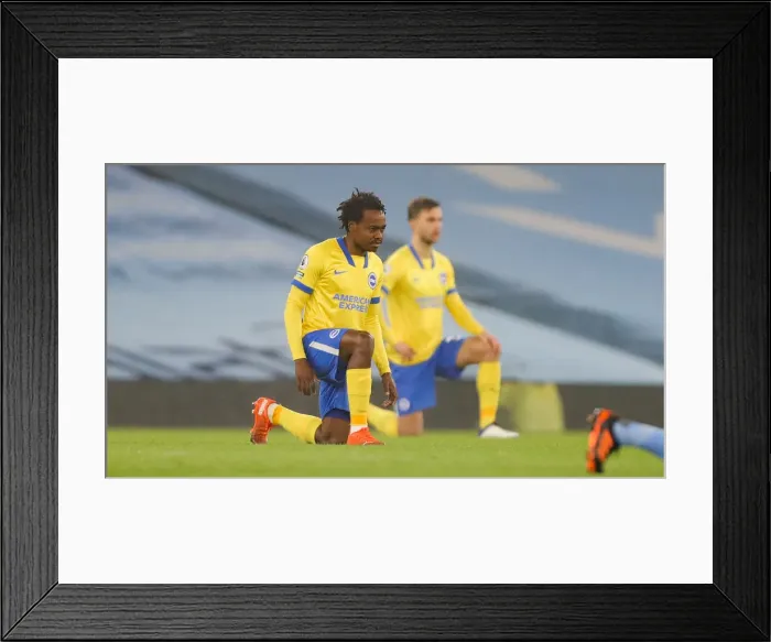 Framed Print : Manchester City v Brighton and Hove Albion Premier League 13JAN21 Framed Print : Manchester City v Brighton and Hove Albion Premier League 13JAN21