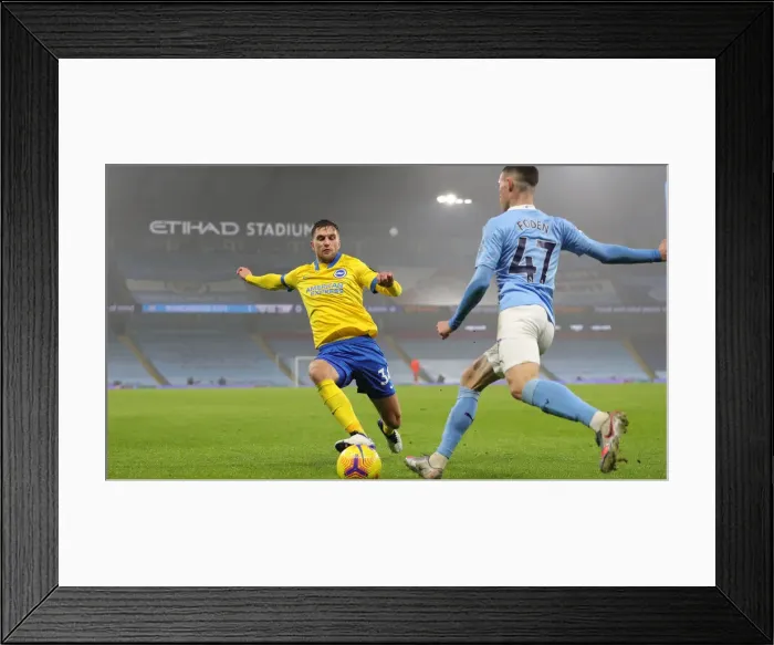 Framed Print : Manchester City vs. Brighton and Hove Albion: Premier League Showdown at Etihad Stadium (13JAN21) Framed Print : Manchester City vs. Brighton and Hove Albion: Premier League Showdown at Etihad Stadium (13JAN21)