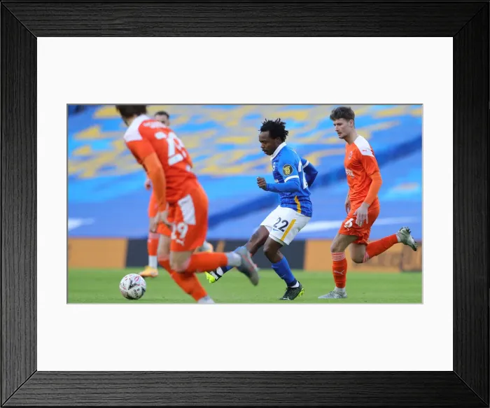 Framed Print : Brighton & Hove Albion vs. Blackpool: FA Cup Showdown at American Express Community Stadium (23Jan21)