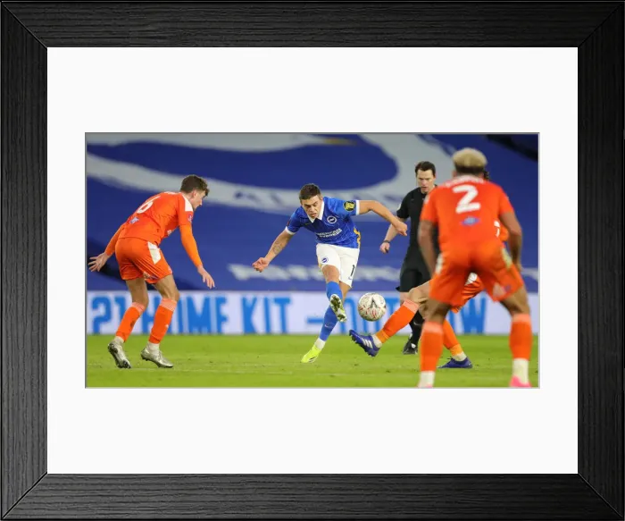 Framed Print : Brighton & Hove Albion vs. Blackpool: FA Cup Battle at American Express Community Stadium (23Jan21)