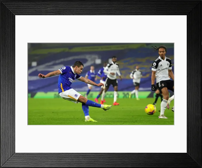 Framed Print : Intense Premier League Showdown: Brighton & Hove Albion vs. Fulham (27JAN21) Framed Print : Intense Premier League Showdown: Brighton & Hove Albion vs. Fulham (27JAN21)