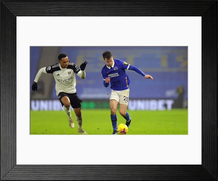 Framed Print : Intense Premier League Showdown: Brighton & Hove Albion vs. Fulham (27JAN21) Framed Print : Intense Premier League Showdown: Brighton & Hove Albion vs. Fulham (27JAN21)