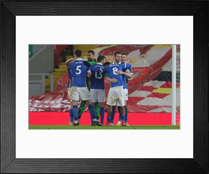Framed Print : 3rd February 2021: Premier League Showdown - Liverpool vs. Brighton and Hove Albion at Anfield Framed Print : 3rd February 2021: Premier League Showdown - Liverpool vs. Brighton and Hove Albion at Anfield