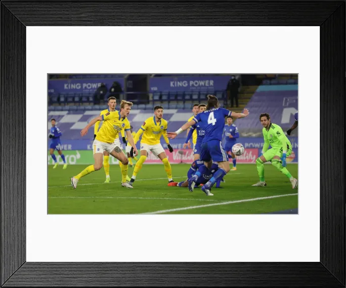 Framed Print : FA Cup Clash: Leicester City vs. Brighton & Hove Albion (10FEB21) Framed Print : FA Cup Clash: Leicester City vs. Brighton & Hove Albion (10FEB21)