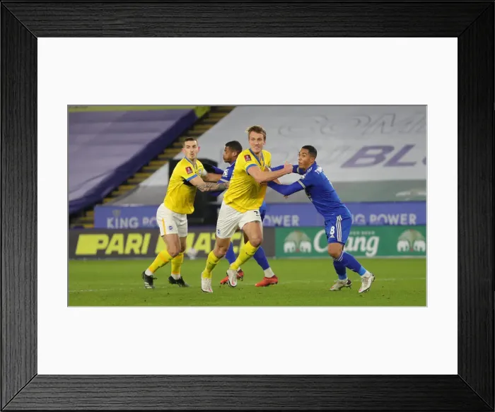Framed Print : FA Cup Showdown: Leicester City vs. Brighton and Hove Albion (10FEB21) - Thrilling Match Action Framed Print : FA Cup Showdown: Leicester City vs. Brighton and Hove Albion (10FEB21) - Thrilling Match Action