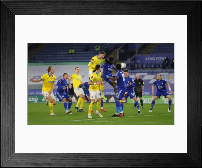 Framed Print : FA Cup Fifth Round: Leicester City vs. Brighton and Hove Albion - Intense Battle at The King Power Stadium (10FEB21) Framed Print : FA Cup Fifth Round: Leicester City vs. Brighton and Hove Albion - Intense Battle at The King Power Stadium (10FEB21)