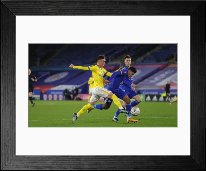 Framed Print : FA Cup Showdown: Leicester City vs. Brighton & Hove Albion (10FEB21) - Thrilling Match Action