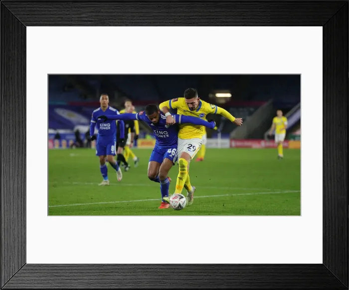 Framed Print : FA Cup Battle: Leicester City vs. Brighton & Hove Albion (10FEB21) Framed Print : FA Cup Battle: Leicester City vs. Brighton & Hove Albion (10FEB21)